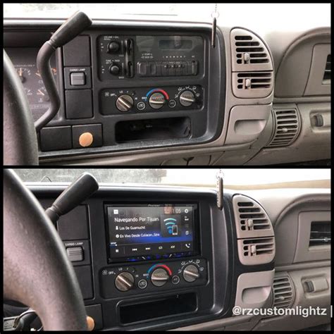 03 silverado metal radio support bracket|chevy sierra radio box cutout.